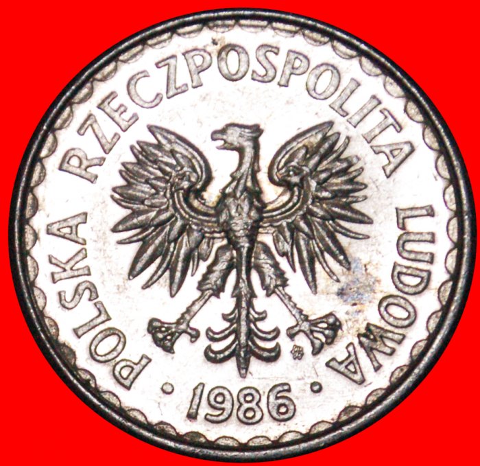 * LARGE EAGLE ~ SMALL DATE (1986-1988): POLAND ★ 1 ZLOTY 1986 DIE B ★ LOW START ★ NO RESERVE!
