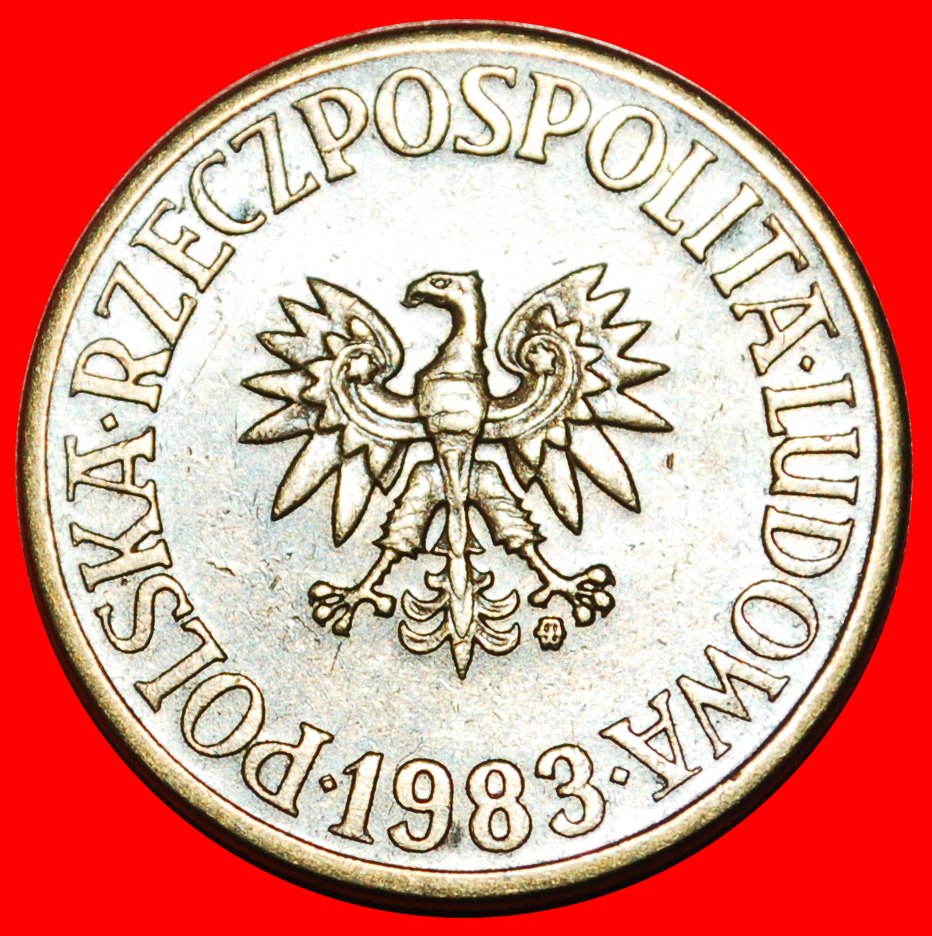  * SOZIALISTISCHE STERNE AUF ADLER (1978-1985): POLEN ★ 5 ZLOTY 1983! ★OHNE VORBEHALT!   