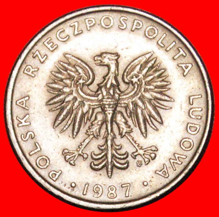  * STERNE AUF ADLER: POLEN ★ 20 ZLOTY 1987!★OHNE VORBEHALT!   