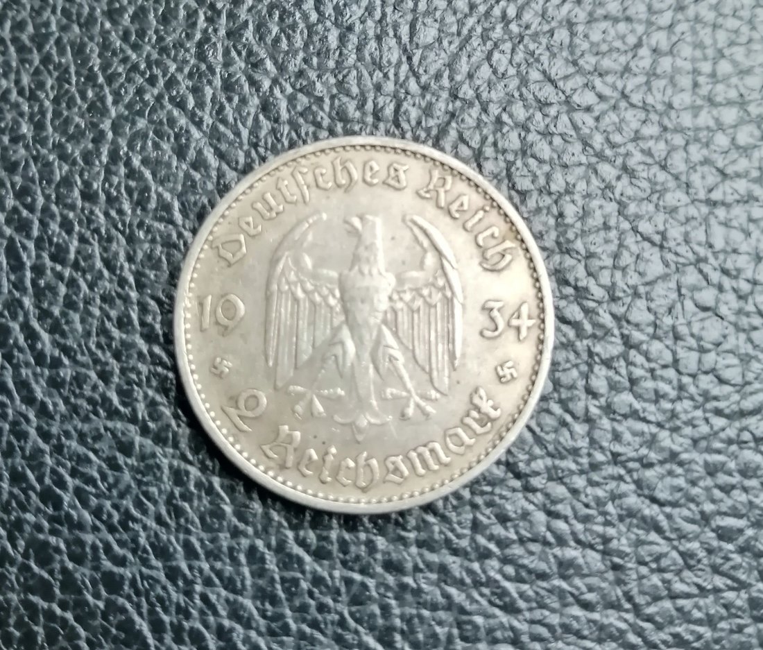  2 Reichsmark Garnisonkirche mit Datum 1934 E Jaeger 355 XXL Bilder   