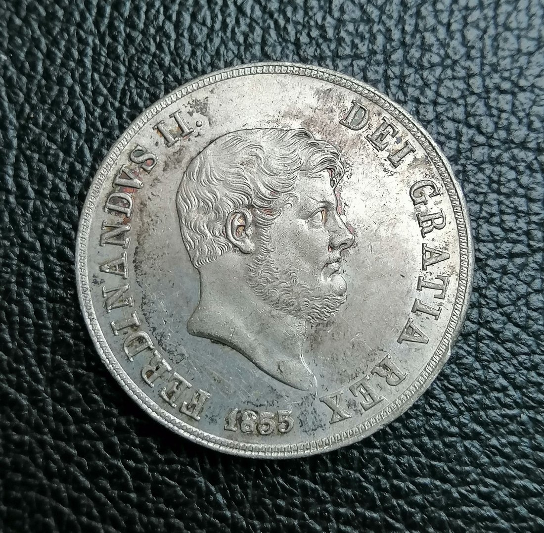  Italien 120 Grana 1855 Neapel / Sizilien Ferdinand II Erhaltung !!   