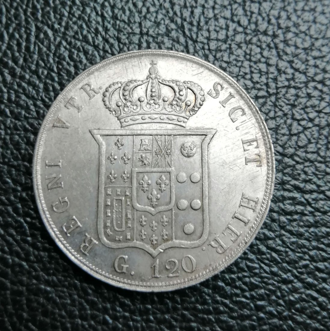  Italien 120 Grana 1855 Neapel / Sizilien Ferdinand II Erhaltung !!   