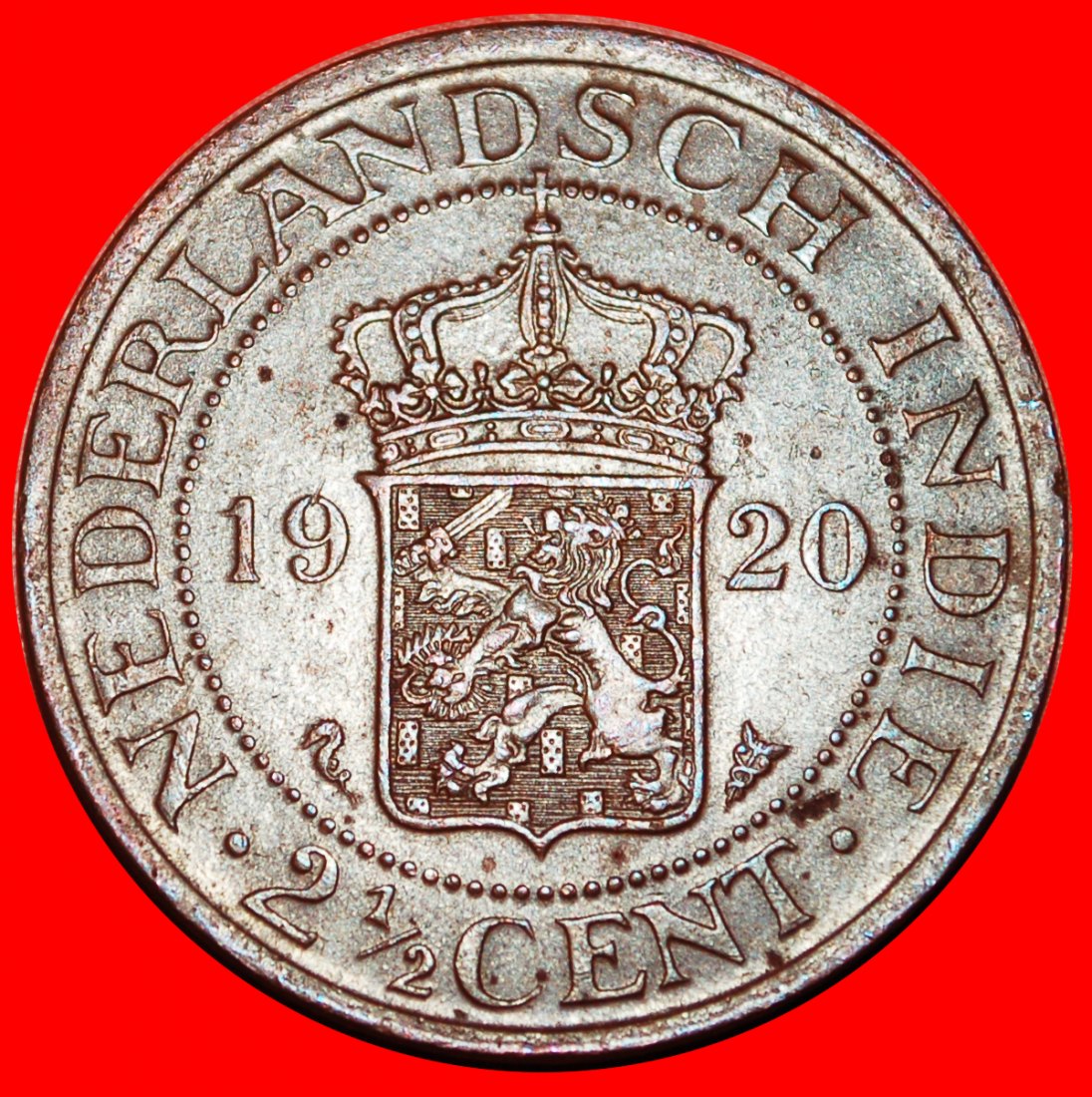 * TYPE 1914-1945: NETHERLANDS EAST INDIES ★ 2 1/2 CENTS 1920 DISCOVERY COIN★ LOW START ★ NO RESERVE!
