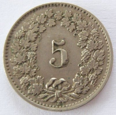  Schweiz 5 Rappen 1944 B   