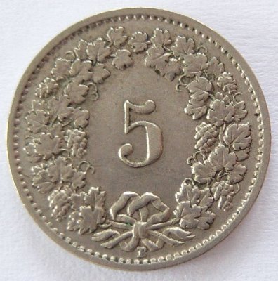  Schweiz 5 Rappen 1952 B   