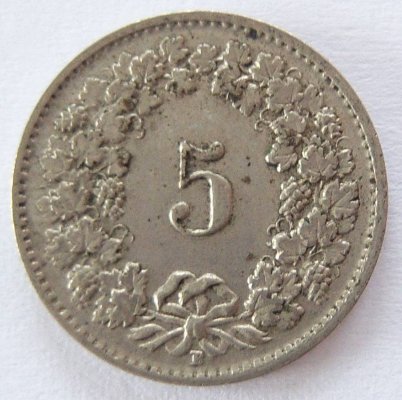  Schweiz 5 Rappen 1954 B   