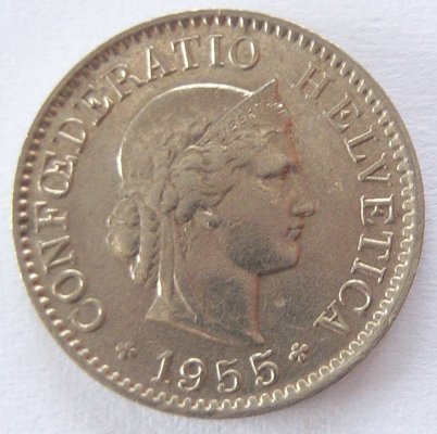  Schweiz 5 Rappen 1955 B   