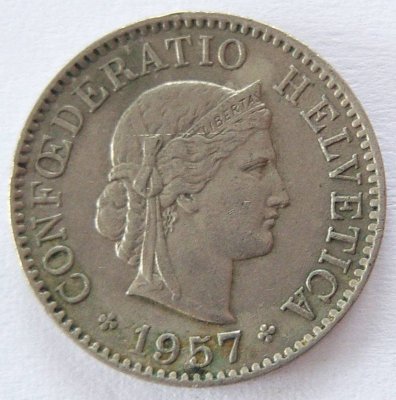  Schweiz 5 Rappen 1957 B   