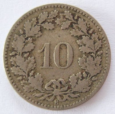  Schweiz 10 Rappen 1880 B   