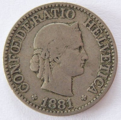  Schweiz 10 Rappen 1881 B   