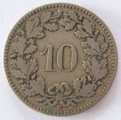  Schweiz 10 Rappen 1881 B   