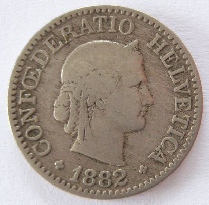  Schweiz 10 Rappen 1882 B   