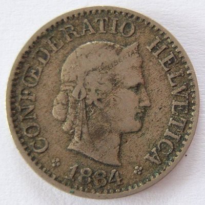  Schweiz 10 Rappen 1884 B   