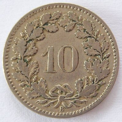  Schweiz 10 Rappen 1885 B   