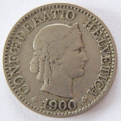  Schweiz 10 Rappen 1900 B   