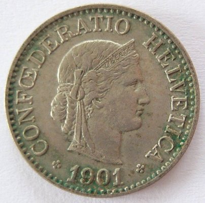  Schweiz 10 Rappen 1901 B   