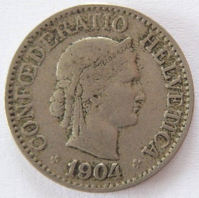  Schweiz 10 Rappen 1904 B   