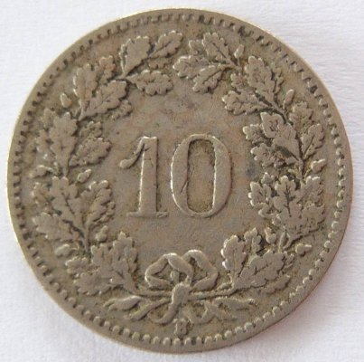  Schweiz 10 Rappen 1908 B   