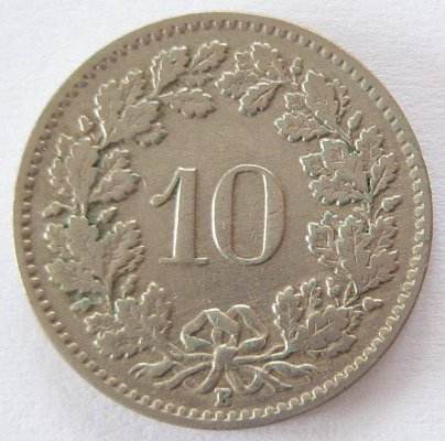  Schweiz 10 Rappen 1909 B   