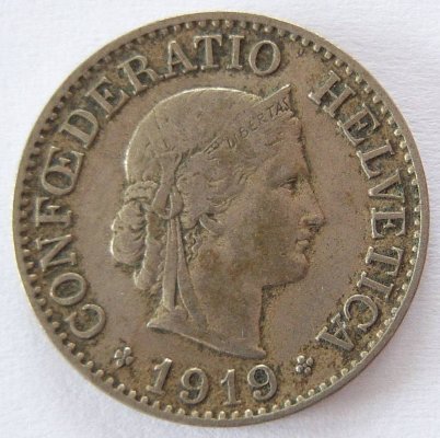  Schweiz 10 Rappen 1919 B   