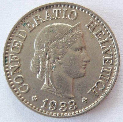  Schweiz 10 Rappen 1933 B   