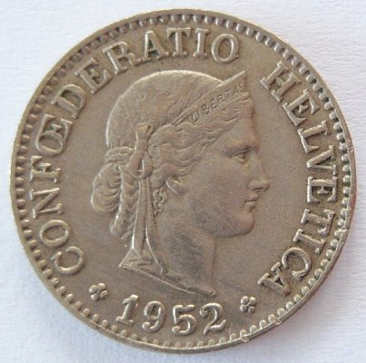  Schweiz 10 Rappen 1952 B   