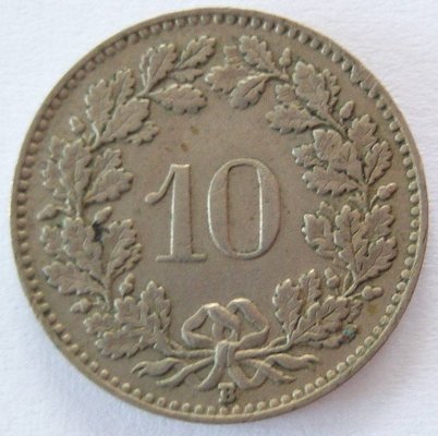  Schweiz 10 Rappen 1953 B   