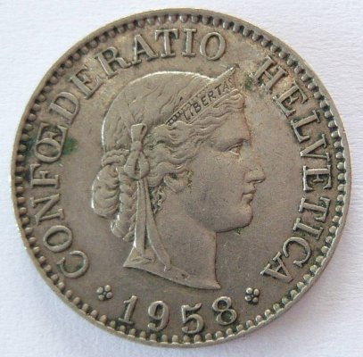  Schweiz 10 Rappen 1958 B   