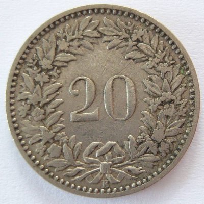  Schweiz 20 Rappen 1881 B   