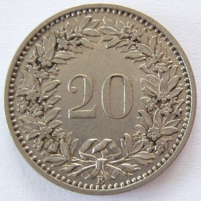  Schweiz 20 Rappen 1884 B   