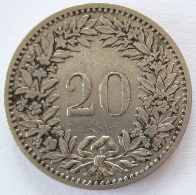  Schweiz 20 Rappen 1893 B   