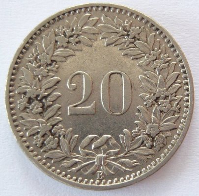  Schweiz 20 Rappen 1909 B   