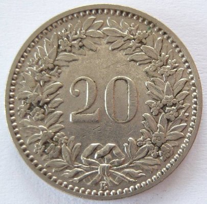  Schweiz 20 Rappen 1920 B   