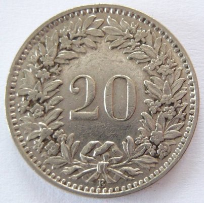  Schweiz 20 Rappen 1921 B   