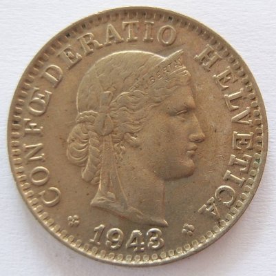  Schweiz 20 Rappen 1943 B   