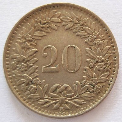  Schweiz 20 Rappen 1943 B   