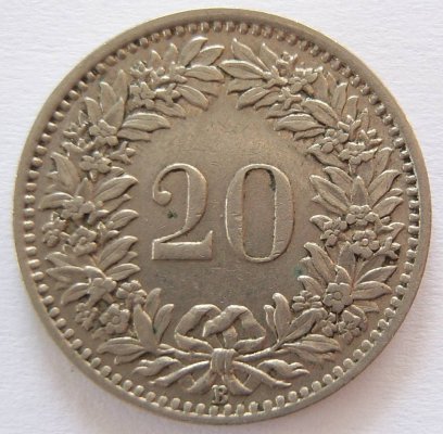  Schweiz 20 Rappen 1947 B   