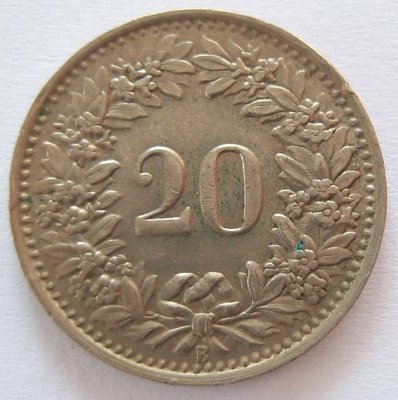  Schweiz 20 Rappen 1950 B   