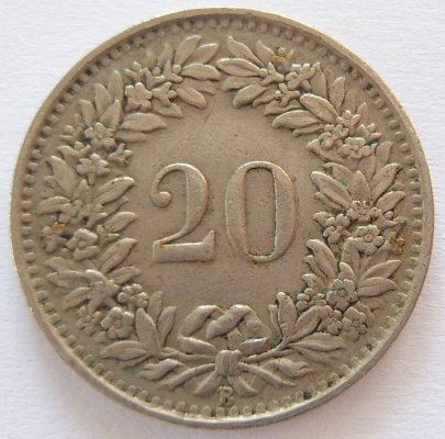  Schweiz 20 Rappen 1951 B   