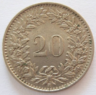 Schweiz 20 Rappen 1959 B   
