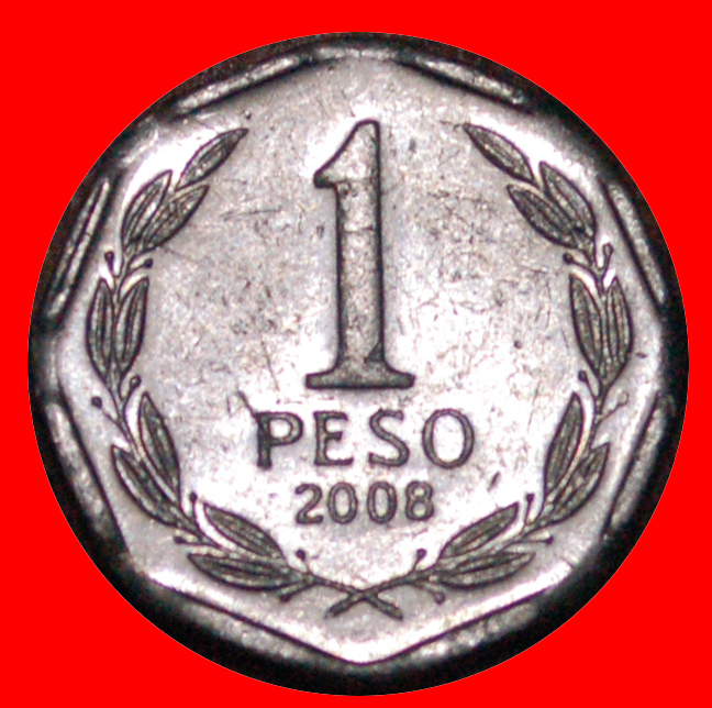  * DISCOVERY COIN: CHILE ★ 1 PESO 2008! MINT LUSTRE! O'HIGGINS (1778-1842) LOW START ★ NO RESERVE!   