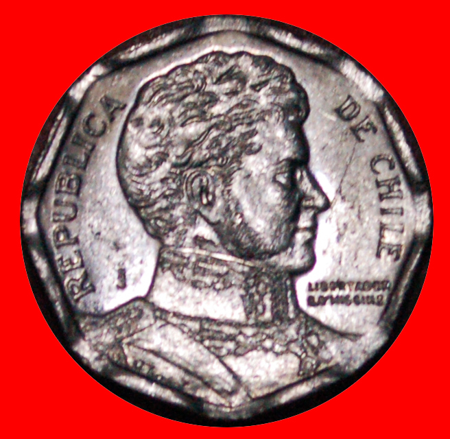  * DISCOVERY COIN: CHILE ★ 1 PESO 2008! MINT LUSTRE! O'HIGGINS (1778-1842) LOW START ★ NO RESERVE!   