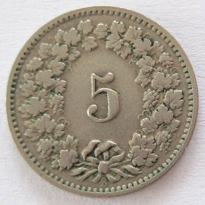  Schweiz 5 Rappen 1914 B   