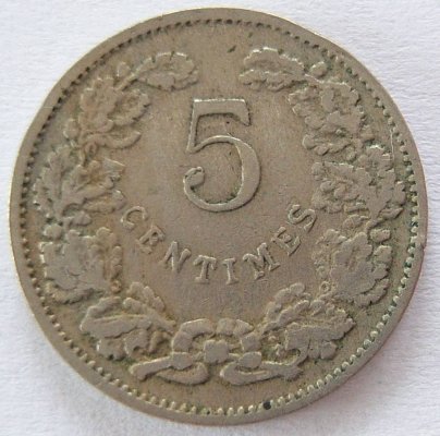  Luxemburg 5 Centimes 1908   