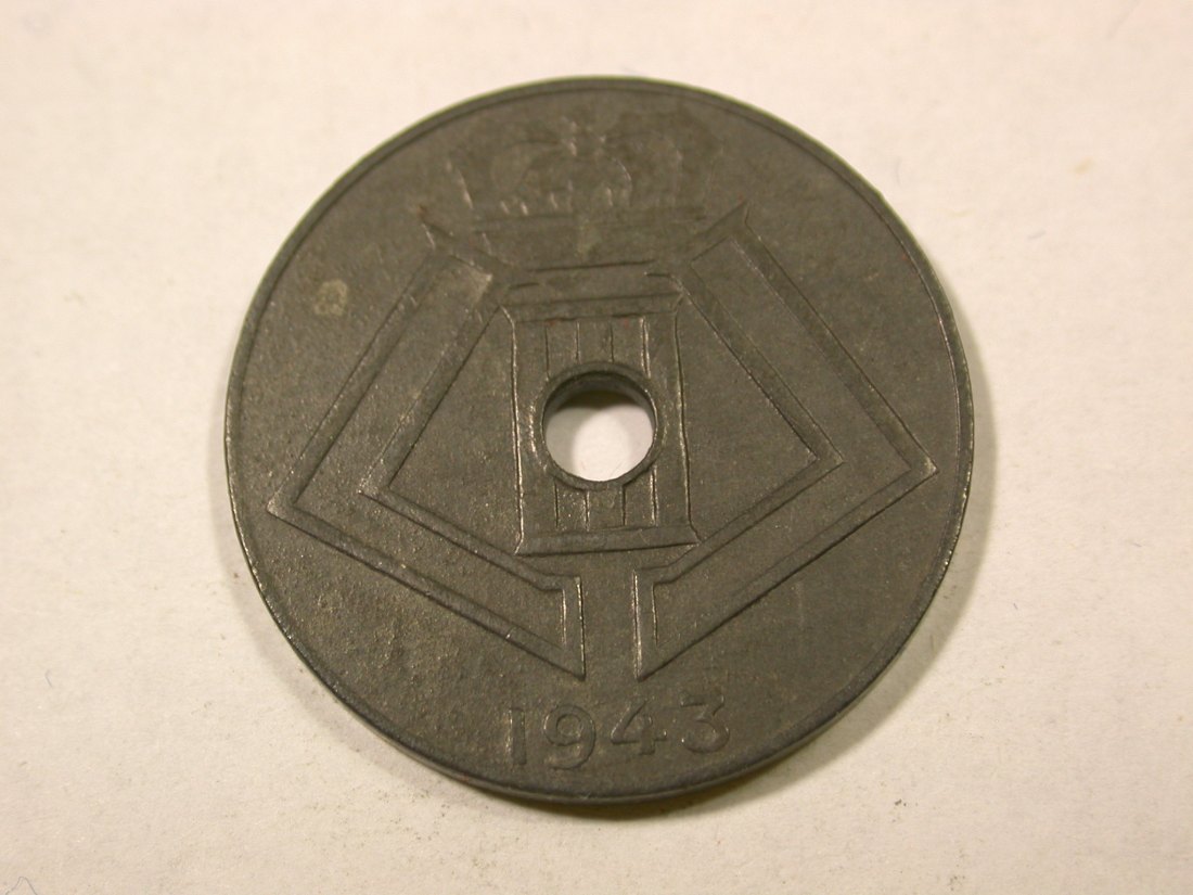  F14  Belgien  10 Centime  1943 in ss-vz   Originalbilder   