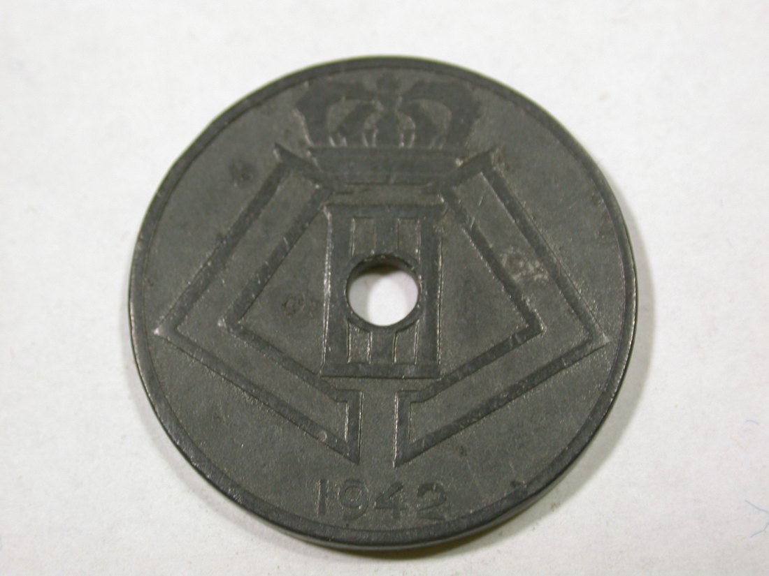  F14  Belgien  25 Centime  1942 in ss   Originalbilder   