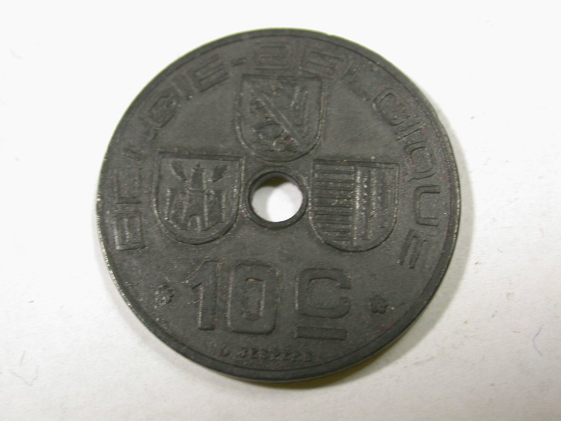 F14 Belgien 10 Centime 1942 in f.vz I Originalbilder