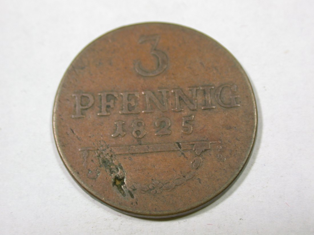 F14 Sachsen Coburg Saalfeld 2 Pfennig 1825 Schrötlingsfehler I Originalbilder