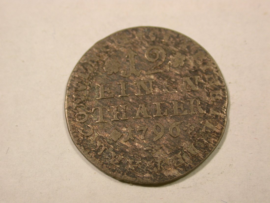 F14 Braunschweig Lüneburg 1/12 Taler 1796 RR f.ss Originalbilder