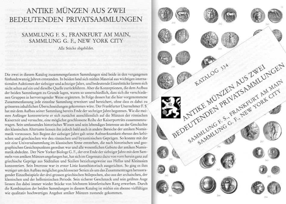  Busso Peus (Frankfurt) Auktion 334 (1992) Antike Münzen aus zwei bedeutenden Privatsammlungen   